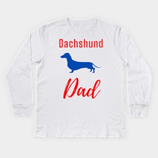 Dachshund Dad Kids Long Sleeve T-Shirt